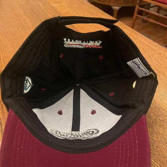 Men's Idaho Falls Chukars Black/Maroon Hook and Loop Baseball Hat Cap** - Picture 9 of 10